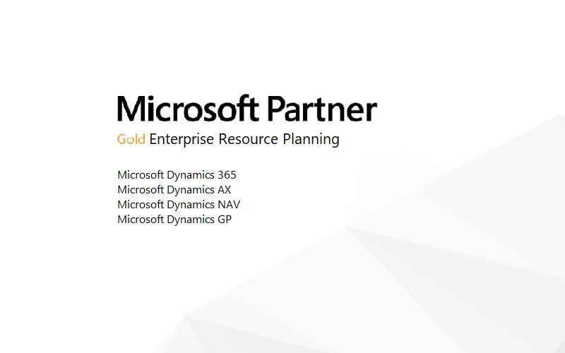 Microsoft Dynamics ERP Certified Gold Partner