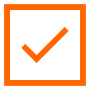 orange check box icon