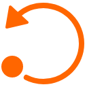 orange repeat cycle icon