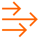 orange arrows icons