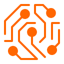 orange cryptography icon