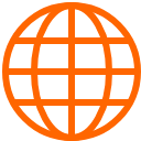 orange globe icon