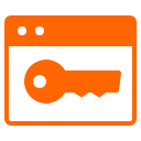 orange license key icon