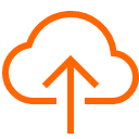 orange upload icon