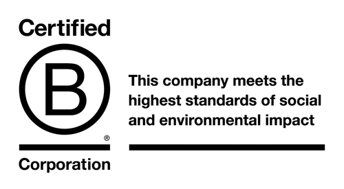 b corp logo black