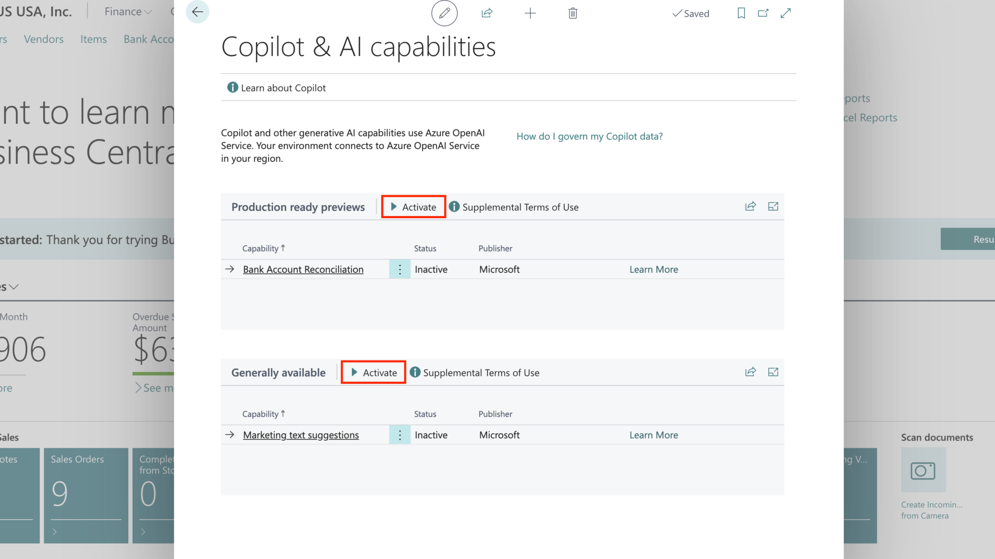 How to Enable Copilot in Dynamics 365 Business Central