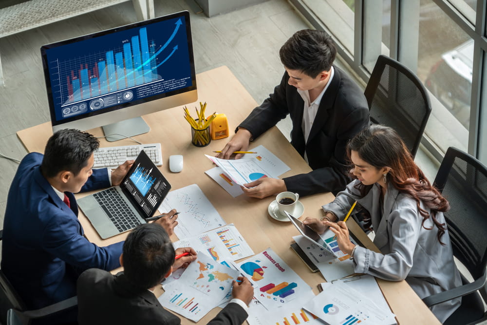 business people working