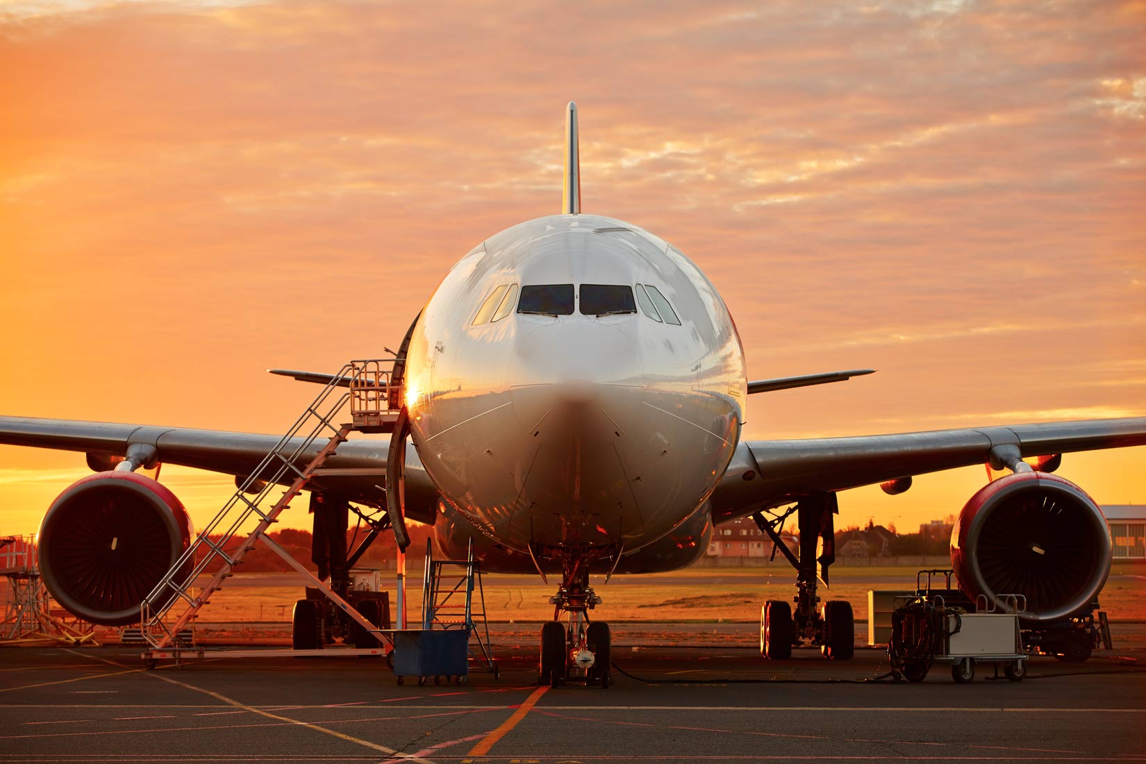 Large cargo plane on a runway